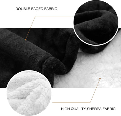 Aemilas Wearable Blanket Hoodie - Warm Sherpa Blanket Sweatshirt as Gifts for Adult Women Mom Men, One Size Fits All