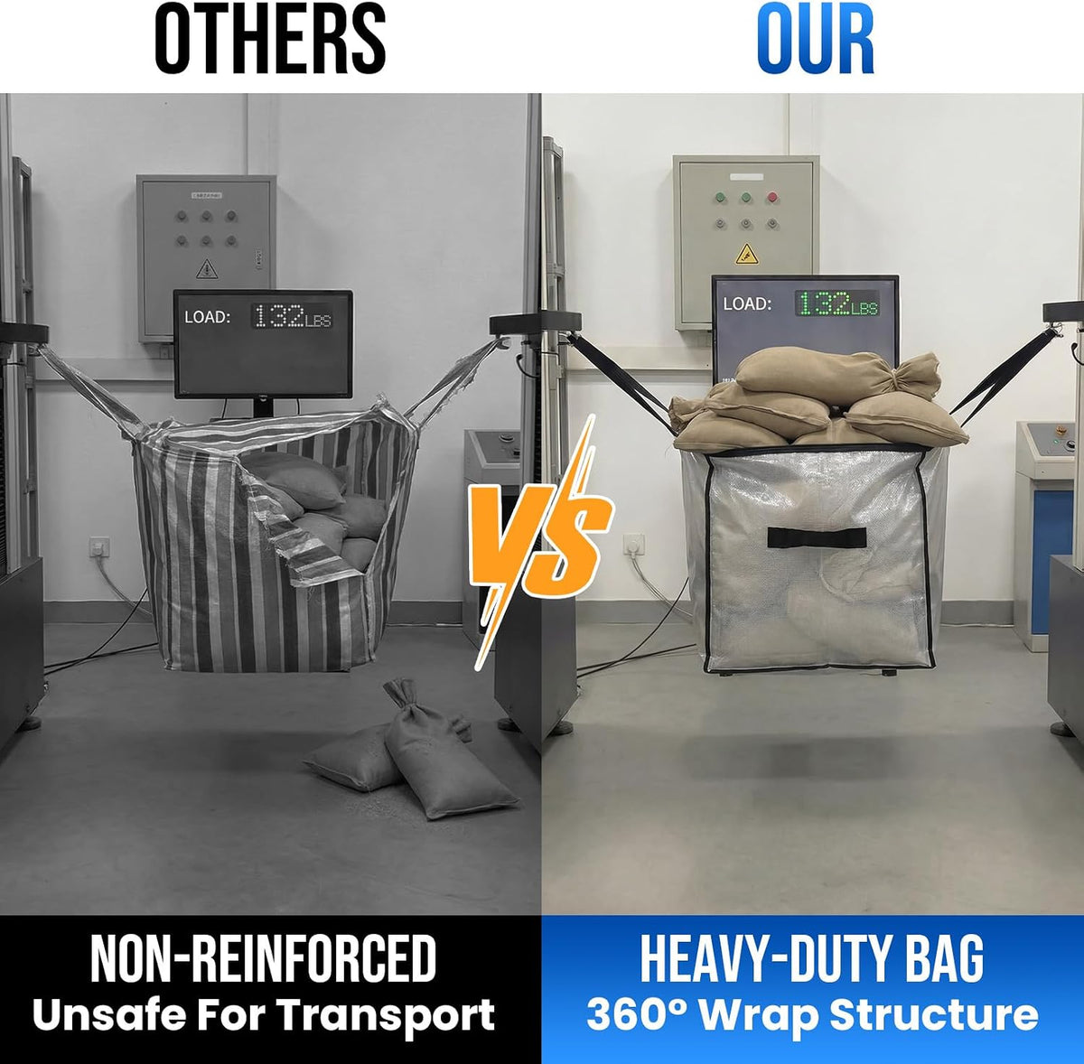 TAILI Blue Extra Large Moving Bags,Storage Bags with Visible Window