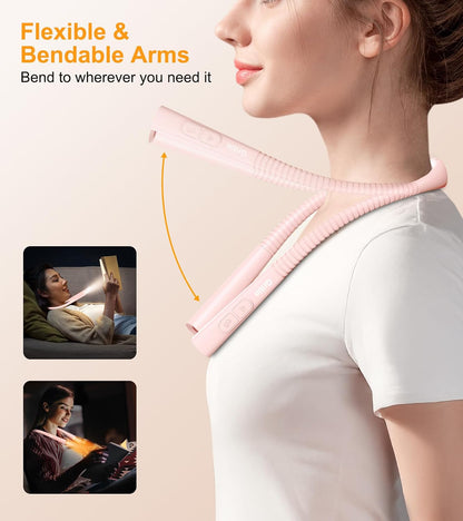 Gritin Book Light,Eye Caring 3 Colors & Stepless Dimming Neck Reading Light