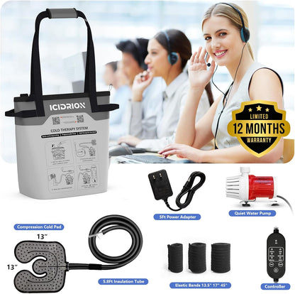 Cold Therapy Machine, Programmable Ice Machine for Shoulder After Surgery, Portable Shoulder Replacement Recovery System, Cryotherapy Pain Relief with Pad