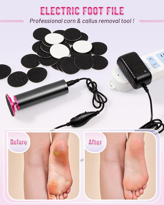 DERMAWAVE FSA&HSA Professional Electric Foot File, Callus Remover for Feet