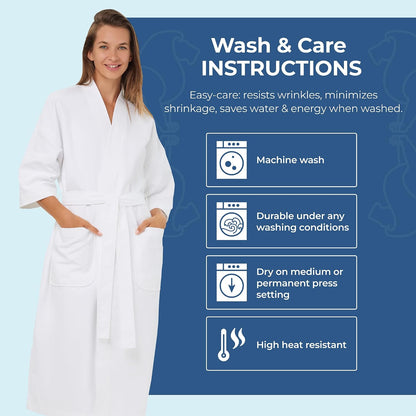 Monarch Unisex Chamois Microfiber Spa Kimono Robe