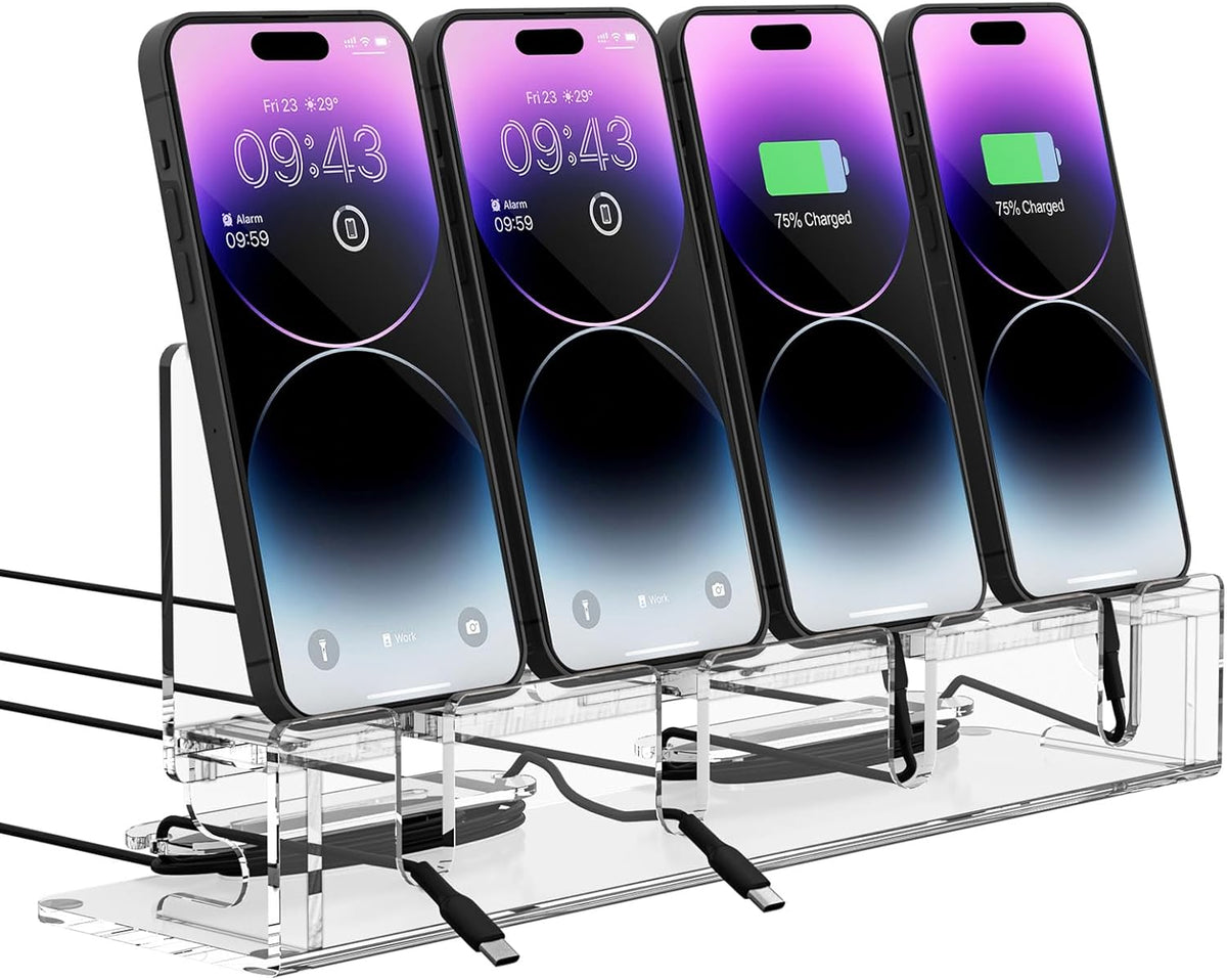 4 Phones Acrylic Multiple Cell Phone Stand