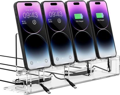 4 Phones Acrylic Multiple Cell Phone Stand