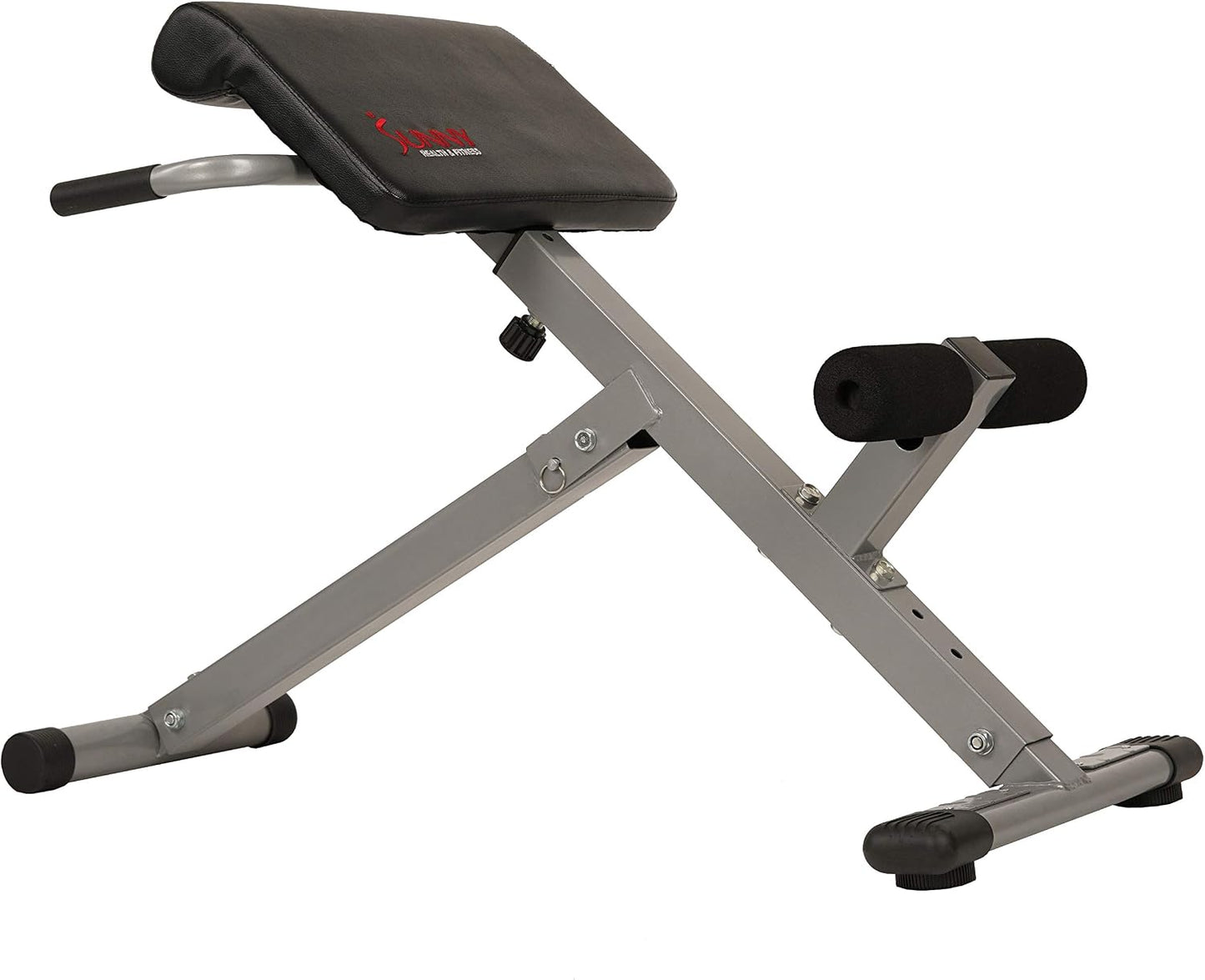 Sunny Health & Fitness Multi-Function Roman Chair with Dip Station & Sit-Up Bench, Adjustable Heavy-Duty Strength Training Equipment for Glutes, Core & Lower Body Workouts, Hyperextension Machine for Home Gym