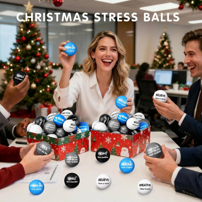 Liliful 100 Pcs Motivational Stress Balls Bulk Inspirational Squeeze Balls for Adults Anxiety Relief Fidget Toys Office Employee Gifts Classroom Rewards 2.2 Inch (Bright Colors)