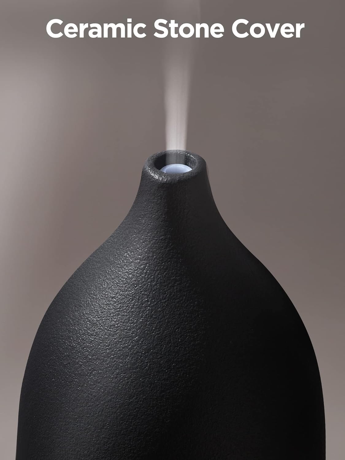 InnoGear Oil Diffuser, 300ML Ceramic Diffuser for Essential Oils Handcrafted Aromatherapy Diffuser Ultrasonic Cool Mist Humidifier with 4 Timers Waterless Auto Off for Room Office, White