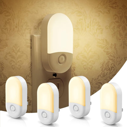 L LOHAS LED Amber Night Light, Night Lights Plug into Wall[2 Pack], 0.6W 2000K LED Night Light, Dusk to Dawn Sensor, 30/60LM Adjustable Brightness, Automatic Low Blue Nightlight for Kids, Bathroom