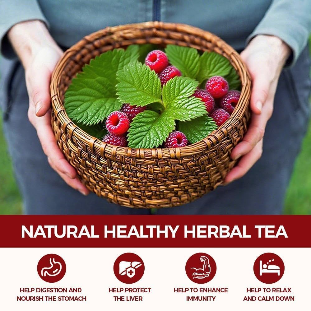 WOTIHA 80 Count Premium Raspberry Leaf Tea Bags - Pure Red Raspberry Leaf, Supports Pregnancy Health & Menstrual Comfort, Aids Childbirth Prep, Caffeine-Free, Additive-Free