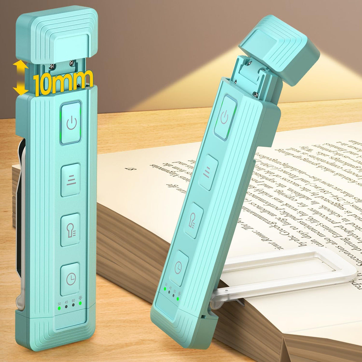 Glocusent Extendable Book Light, Full-Page USB Rechargeable Reading Light