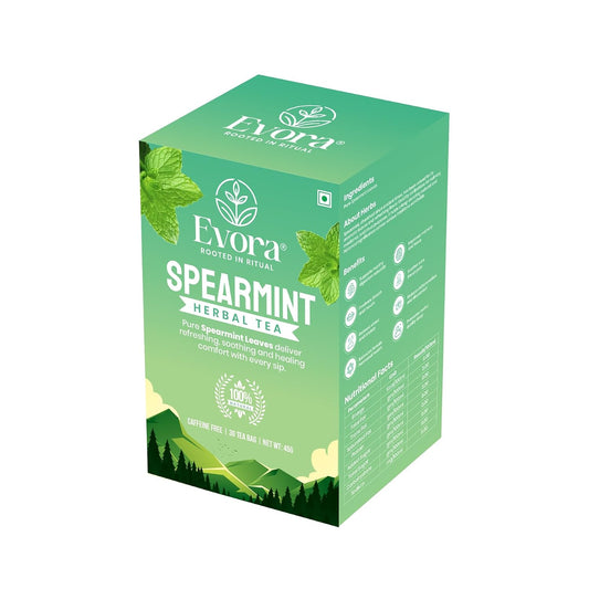 EVORA Spearmint Tea - 30 Double Chamber Bags of Dried Spearmint Tea Leaves