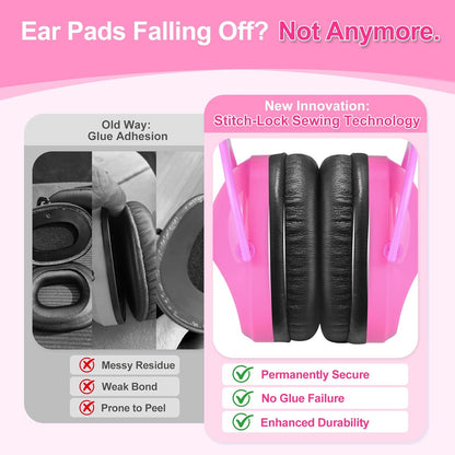 ZOHAN EM030 Kids Ear Protection, Noise Cancelling Headphones Ear Muffs for Autism Sensory, Safety Noise Reduction Hearing Protection for Monster Truck/Concerts/Fireworks/Air Shows