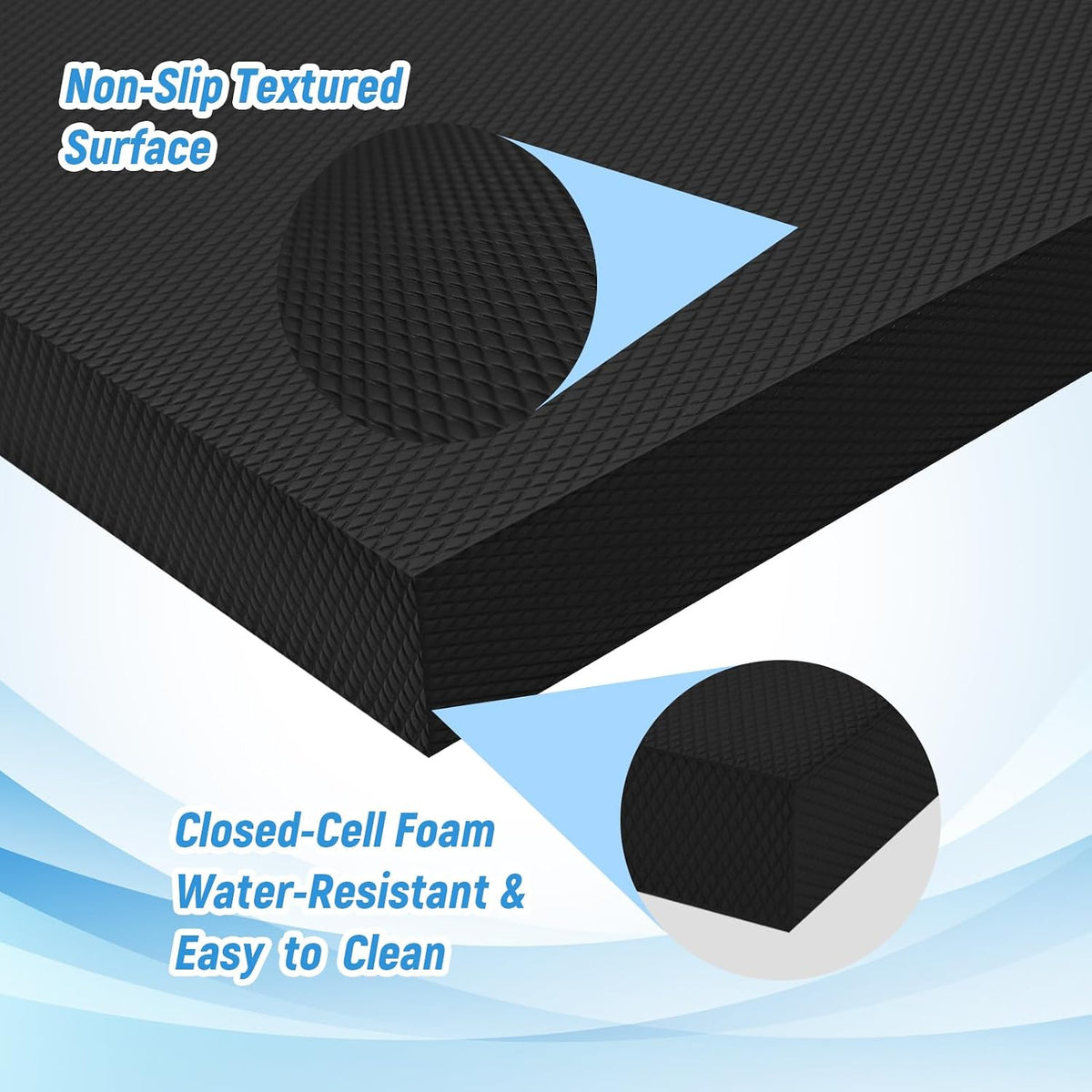 Balance Pad, 20"x16"x2.5" Non-Slip TPE Knee Cushion