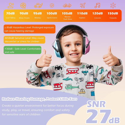 ProCase Kids Noise Cancelling Headphones, Kids Ear Protection Monster Jam Truck, Fireworks Hearing Protection Noise Reduction, Noise Canceling Earmuffs for Sensory Autism Toddler Children -Red