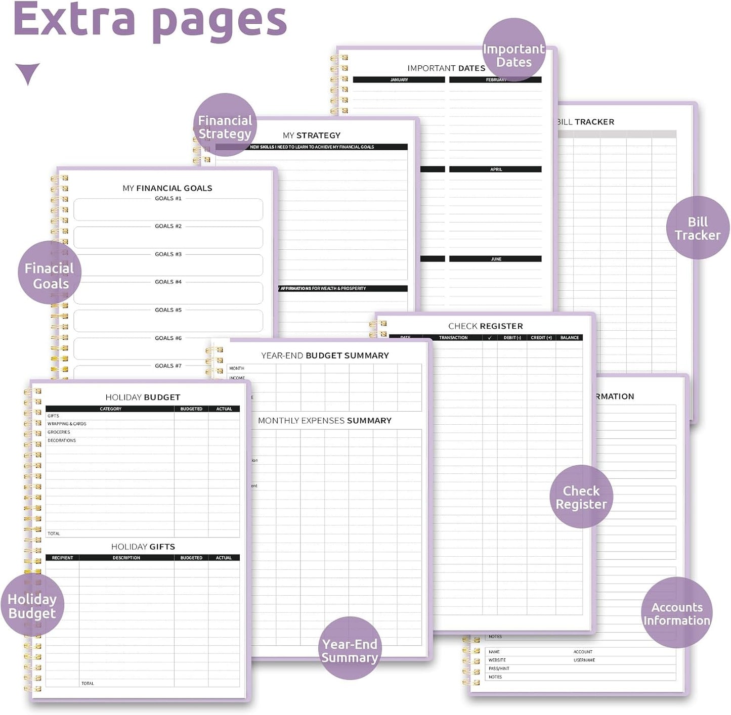 Budget Planner - Monthly Budget Book with Expense Tracker Notebook, Undated Bill Organizer & Finance Planner to Take Control of Your Money, Account Book to Manage Your Finances-Pink