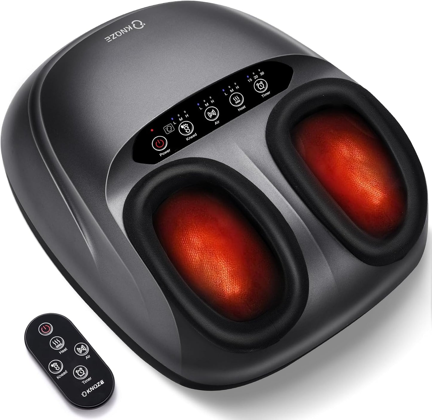 KNQZE Shiatsu Foot Massager with Heat, Compression, Deep Kneading Foot Massage for Plantar Fasciitis Relief, Remote Control, Multi Massage Modes, Auto Shut-Off Timer, FSA Eligible, Gifts for Women Men