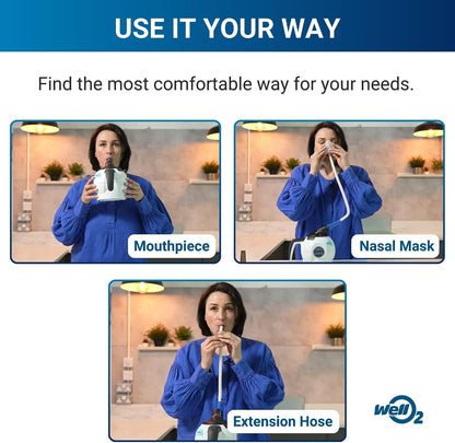 Breathing Trainer | Unique Patented Warm Steam + Adjustable Resistance | Comfortable Breathing Routine | App-Guided Sessions | Complete Breath Trainer Set with 3 Mouthpieces & Nasal Mask