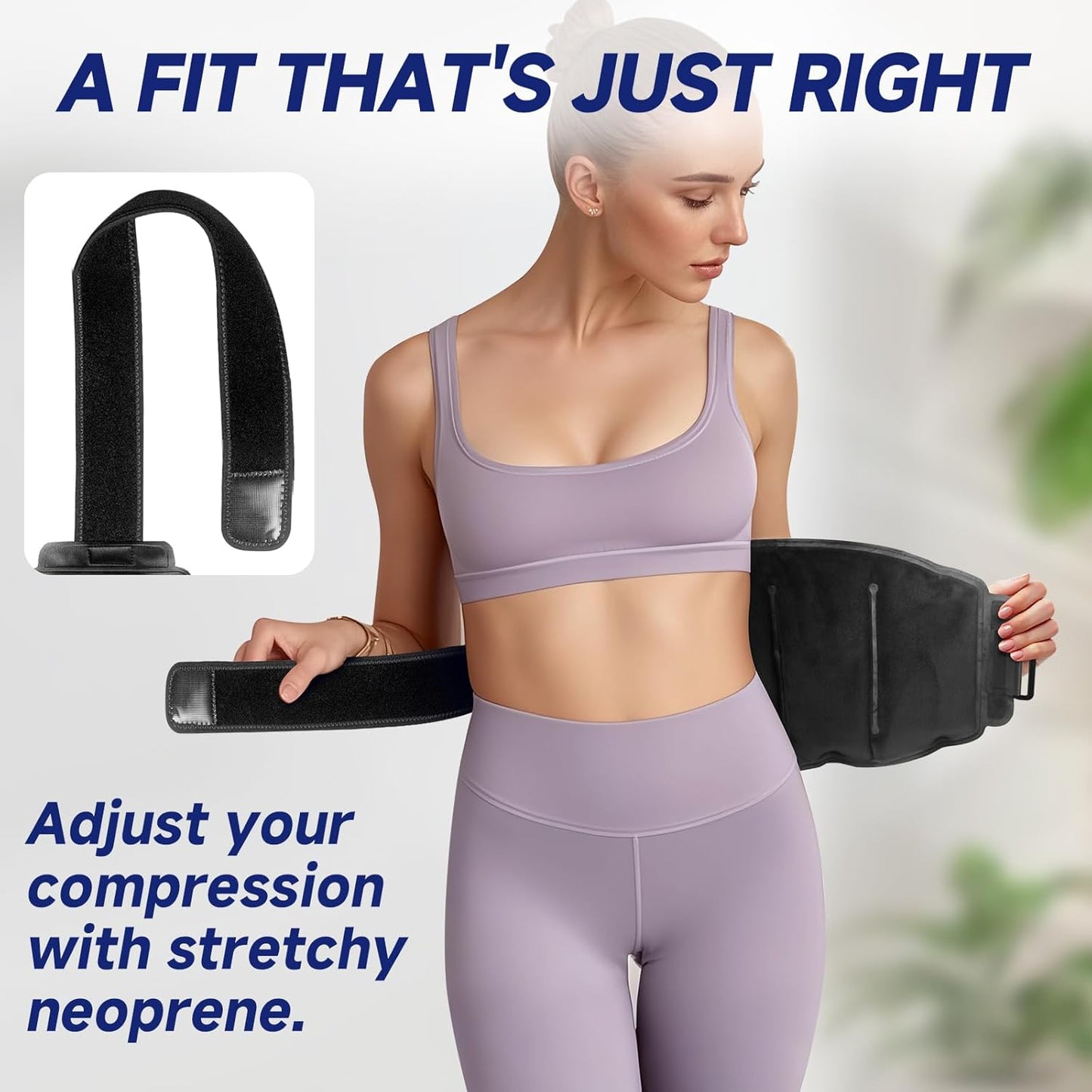 AiricePac 16 × 9" Large Ice Pack for Injuries Reusable Gel for Lower Back, Shoulder, Knee, Elbow, Hip, Leg, Soft Flexible Cold Compress for Pain Relief