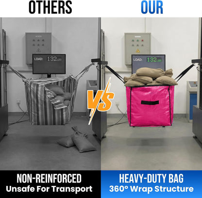 TAILI Blue Extra Large Moving Bags,Storage Bags with Visible Window