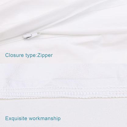 NTBAY 4 Pack Zippered Waterproof Standard Pillow Protectors, Super Soft Quiet Zip Pillow Protectors, 20x26 Inches Jersey Pure White Waterproof Pillow Cases Covers