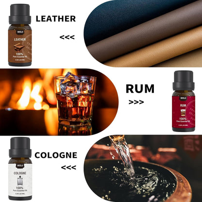 Essential Oils Set Top 6 Aromatherapy-Essential Oils for Diffuser for Home,Air Freshening Diffuser Oils Scents for Aromatherapy,Laundry,Candle&Soap Making,Humidifiers 6 X 10ML
