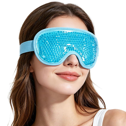 NEWGO Cooling Eye Mask for Puffy Eyes, Cold Eye Mask Eye Ice Pack for After Eyes Surgery, Tension Stress Relief, Itchy Eyes, Headaches, Dark Circles - Blue