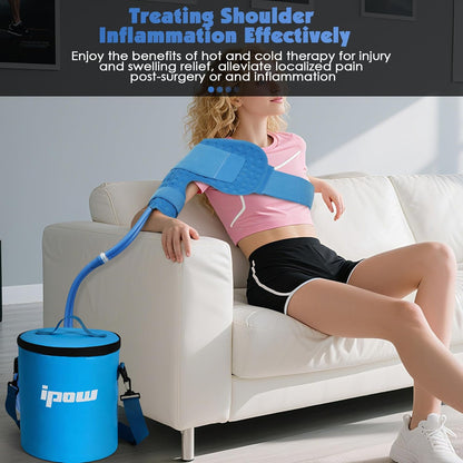 Ice Machine for Shoulder After Surgery, Portable Cold Therapy Machine for Shoulder, Ice Therapy for Recovery, Ideal for Sport Injuries, Pains Relief, Strain & Stiffness, Sprain Swelling