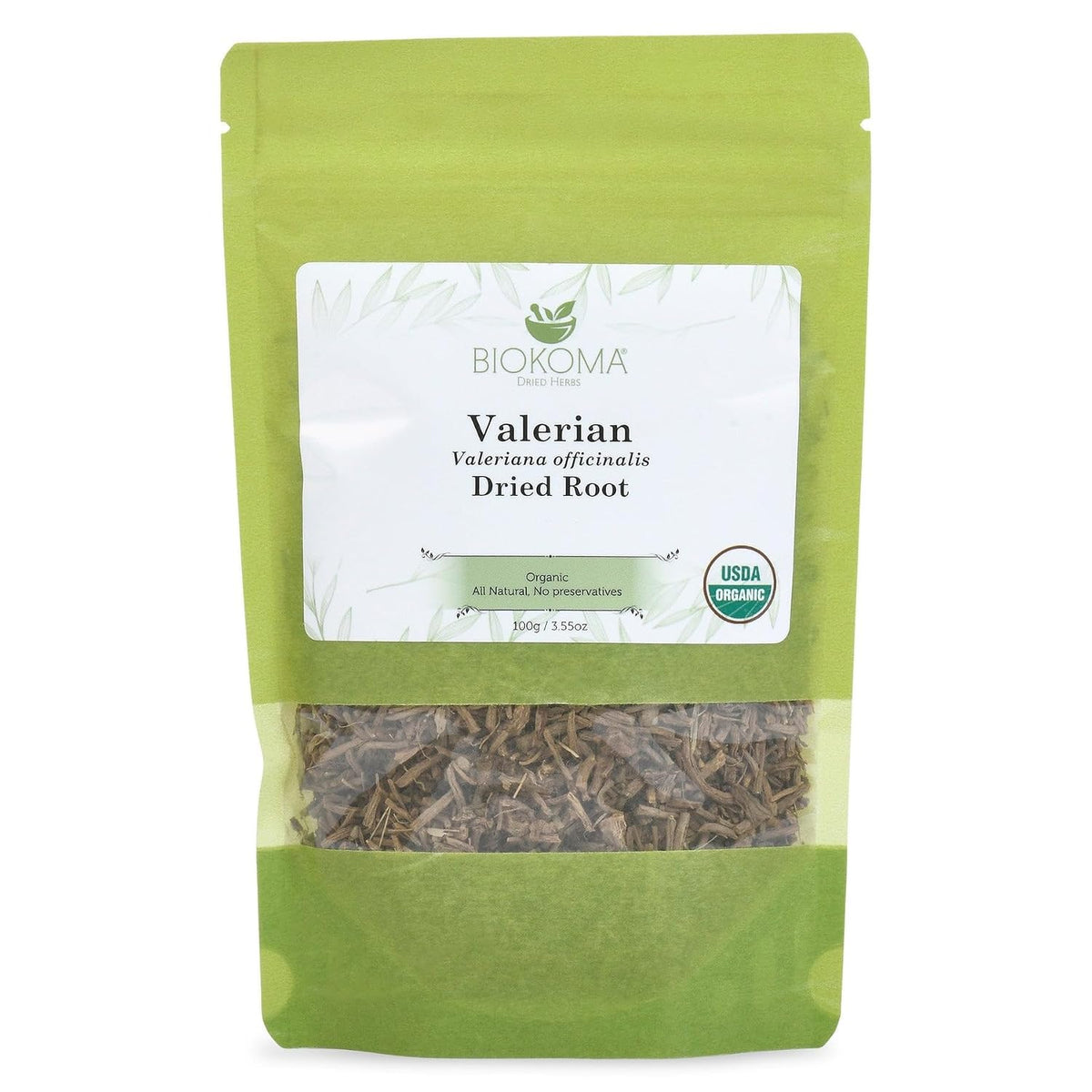 Biokoma Organic Valerian Root 3.55oz Valeriana officinalis Tea Relax Boost