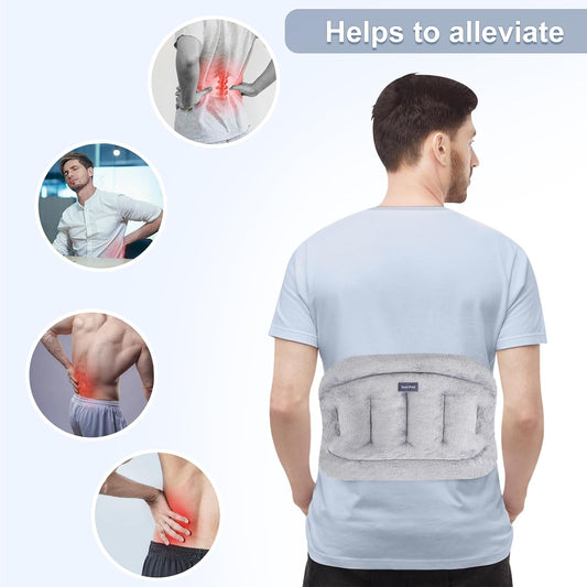 SuzziPad Microwave Heating Pad for Back and Lumbar Discomfort, Microwavable Heating Pads with Moist Heat, Hands-Free Heat Wraps for Back, Stomach and Neck, Warm Compress for Daily Relaxation