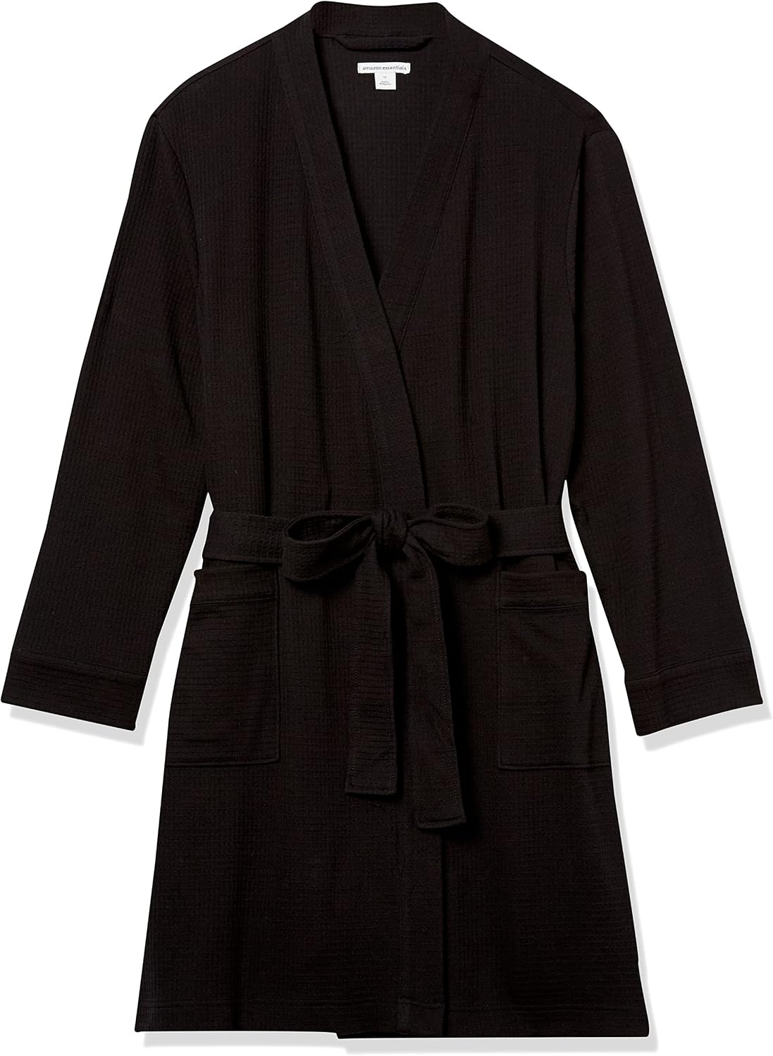 Amazon Essentials Women's Lightweight Cotton Waffle Mid-Length Bathrobe (Available in Plus Size)