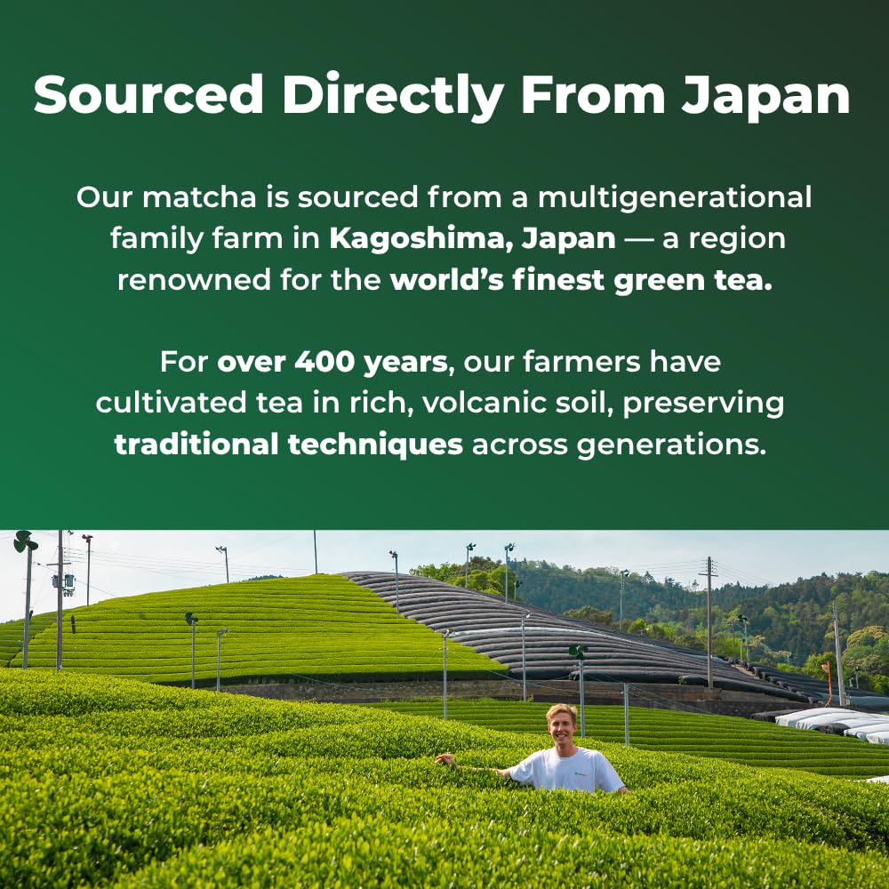 Tenzo Matcha Green Tea Powder, Organic Cafe Sweetened Matcha Latte Green Tea Powder, Ceremonial Barista Crafted Mix - Authentically Japanese - Matcha Latte Mix (35.27 Ounce)