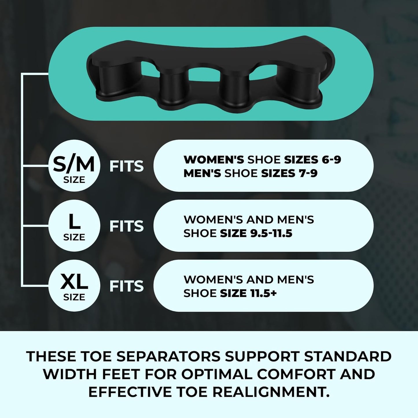 VYCE PrimalStep Toe Separators, Spreaders, Spacers, Straightener to Correct Toes for Men and Women, Bunion Corrector, Plantar Fasciitis and Athletic Mobility, S/M