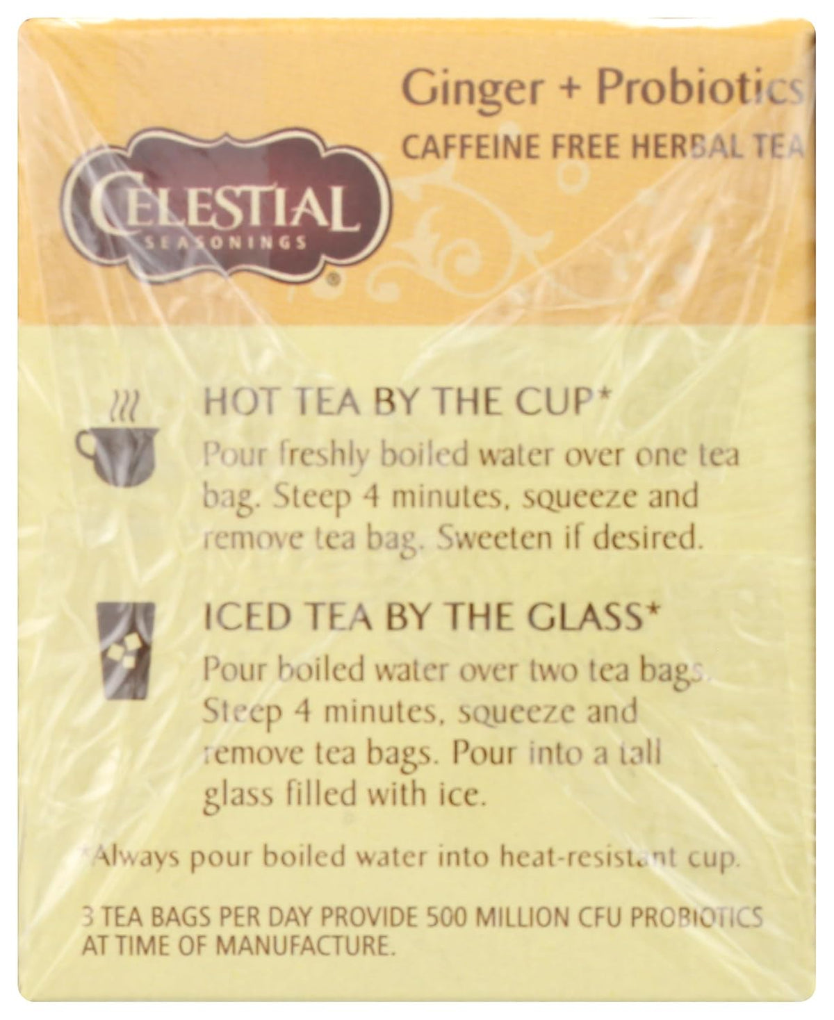 Celestial Seasonings Ginger & Probiotics Herbal Tea