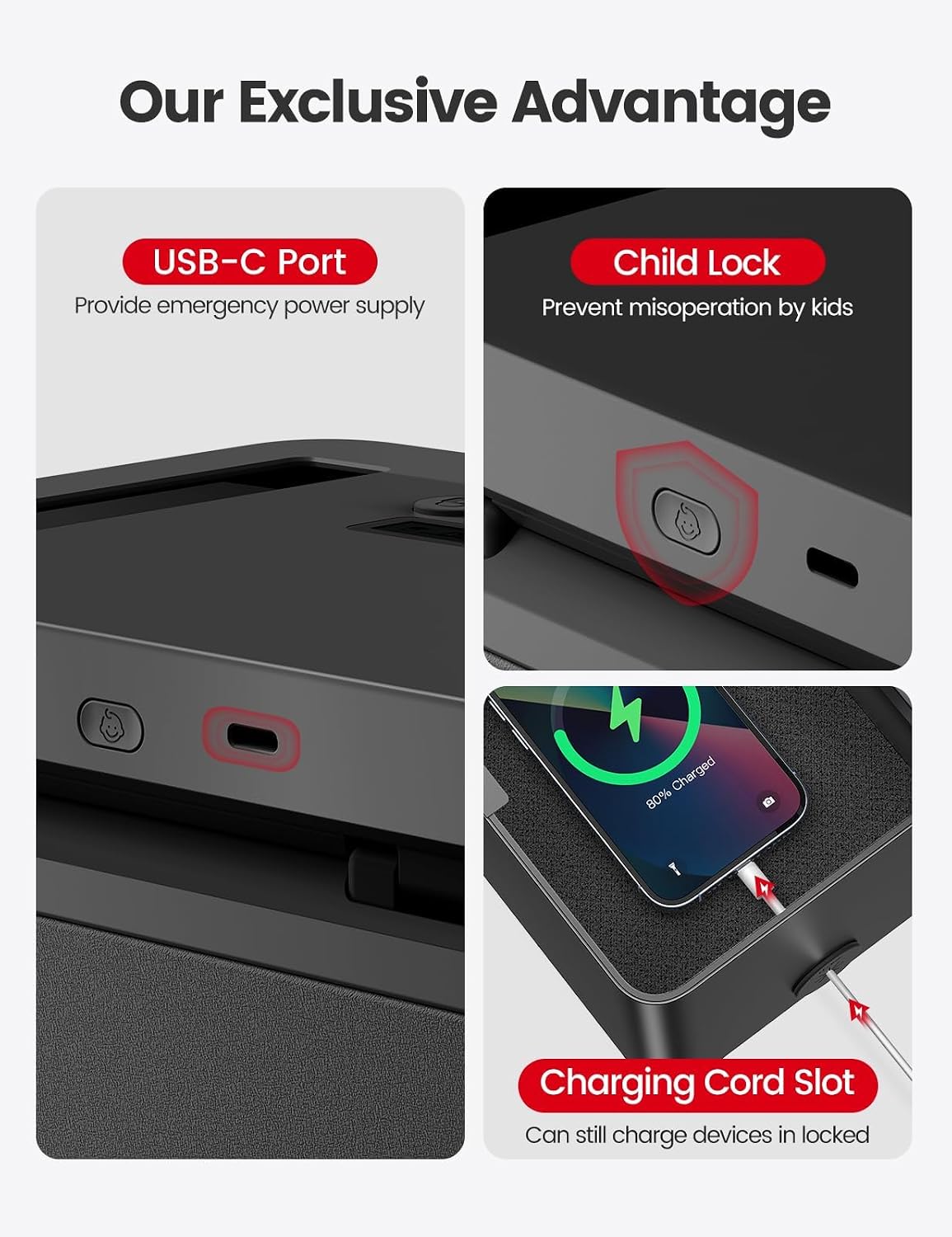Vaydeer Metal Time Lock Box, Phone Lock Box with Timer for Focus & Wellness