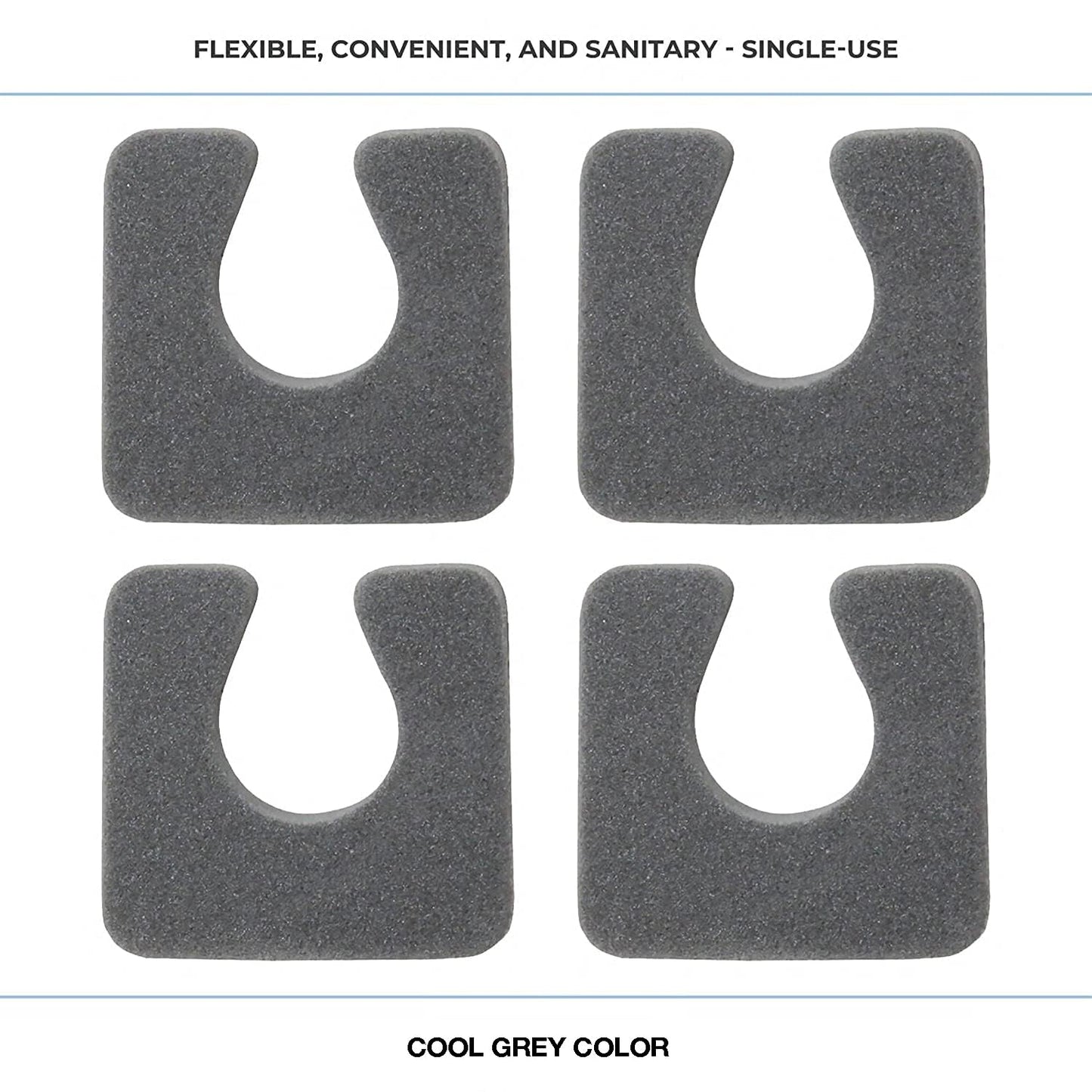 ForPro Sole Toe Separators - Black Luxurious Foam Separators - Individual Toe Separators for Pedicures â€“ 144-Count