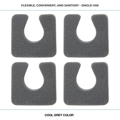 ForPro Sole Toe Separators - Black Luxurious Foam Separators - Individual Toe Separators for Pedicures â€“ 144-Count