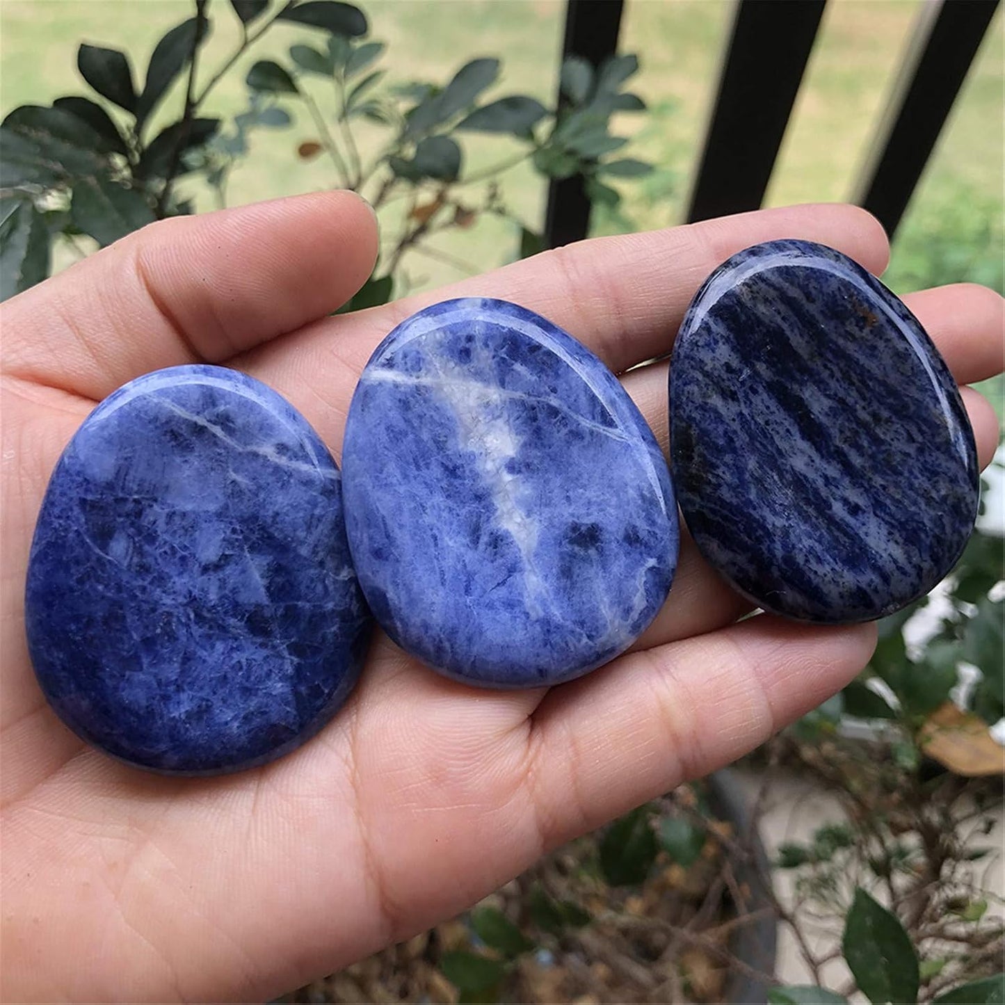 Fekuar Natural Moonstone Crystal Thumb Worry Stone, Hand Carved Healing Crystal Teardrop Pocket Worry Stones for Anxiety Stress Relief Meditation