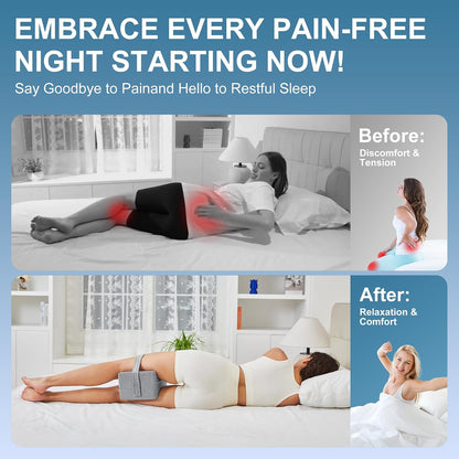 UJPFEO Knee Pillow for Side Sleepers, Leg Pillow for Sciatica, Back, HIPS, Knees, Joints Pain Relief,Pillows for Between Legs While Sleeping Spine Alignment Support & Relieves Pressure