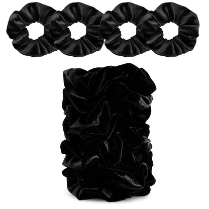 Satin Scrunchies for Women – 8PCS Blush & Brown Silk Hair Ties Set – No Crease, Frizz-Free, Gentle Elastic Hair Bands, Soft & Stylish Everyday Hair Accessories Gifts