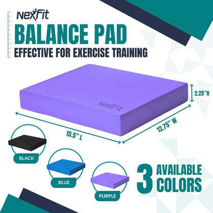 High-Density Balance Pad - Durable TPE Foam Balance Pad Physical Therapy, Foam Exercise Pad with Non-Slip Surface, Lightweight for Home & Gym Workouts, Core Strength & Balance Enhancement