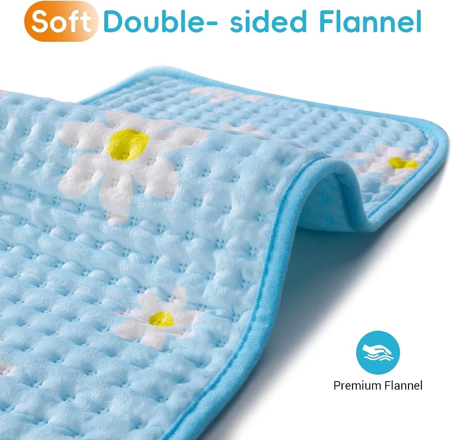 Comfytemp Extra Large Heating Pad for Back & Period, 33''x 17'' King Size FSA Eligible Pack, Birthday Gifts for Women Men Mom Dad, HSA Electric XL Heat Wrap for Body/Shoulder/Neck/Knee, Washable, Blue