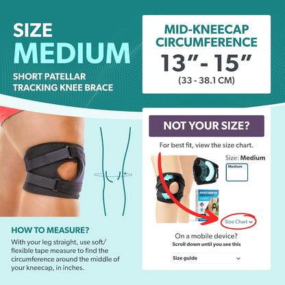 BraceAbility Patella Knee Brace for Women and Men - Patella Stabilizer Brace for Kneecap Dislocation, Patellofemoral Pain, Runners Knee, Tendonitis, MCL LCL Arthritis, Patellar Tendon, ACL (XS)