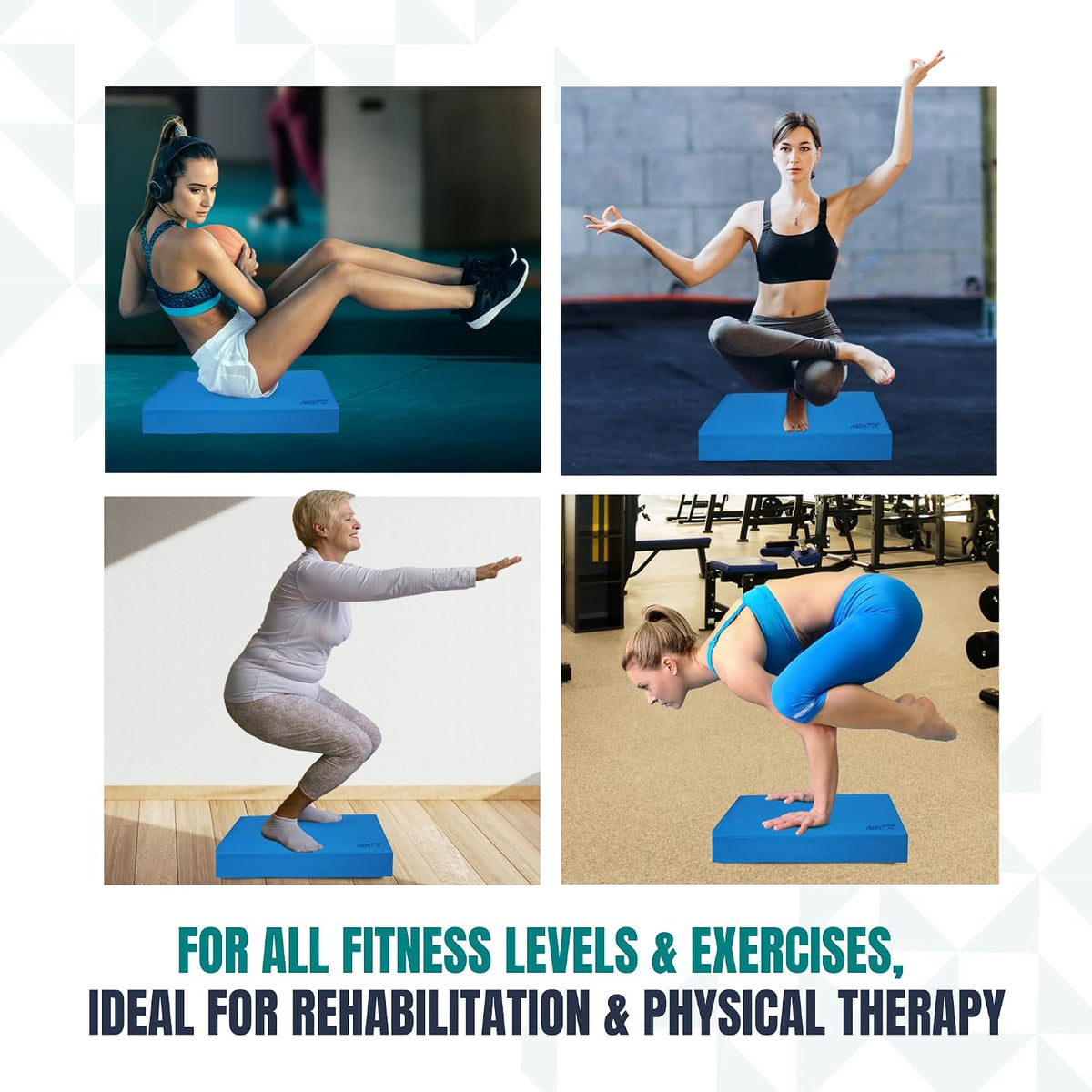 High-Density Balance Pad - Durable TPE Foam Balance Pad Physical Therapy, Foam Exercise Pad with Non-Slip Surface, Lightweight for Home & Gym Workouts, Core Strength & Balance Enhancement