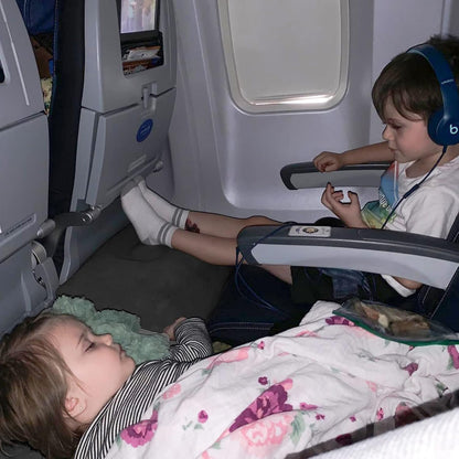 [2-Pack] Rewondah Inflatable Foot Rest Airplane, Kids Airplane Bed | Adjustable Height Travel Foot Rest Pillow | Toddler Flights Seat Extender | Inflatable Foot Rest for Air Travel Flights Train, Car