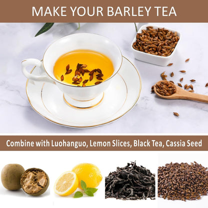 Goofoo Roasted Barley Loose Leaf Tea Caffeine Sugar Free Natural 7 Oz