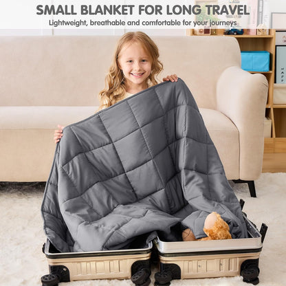 yescool Weighted Lap Pad 2 Pounds Weighted Lap Blanket, Space Plane Small Weighted Blanket, Weighted Throw Blanket Gifts for Travel Indoor Outdoor, 20"x30"