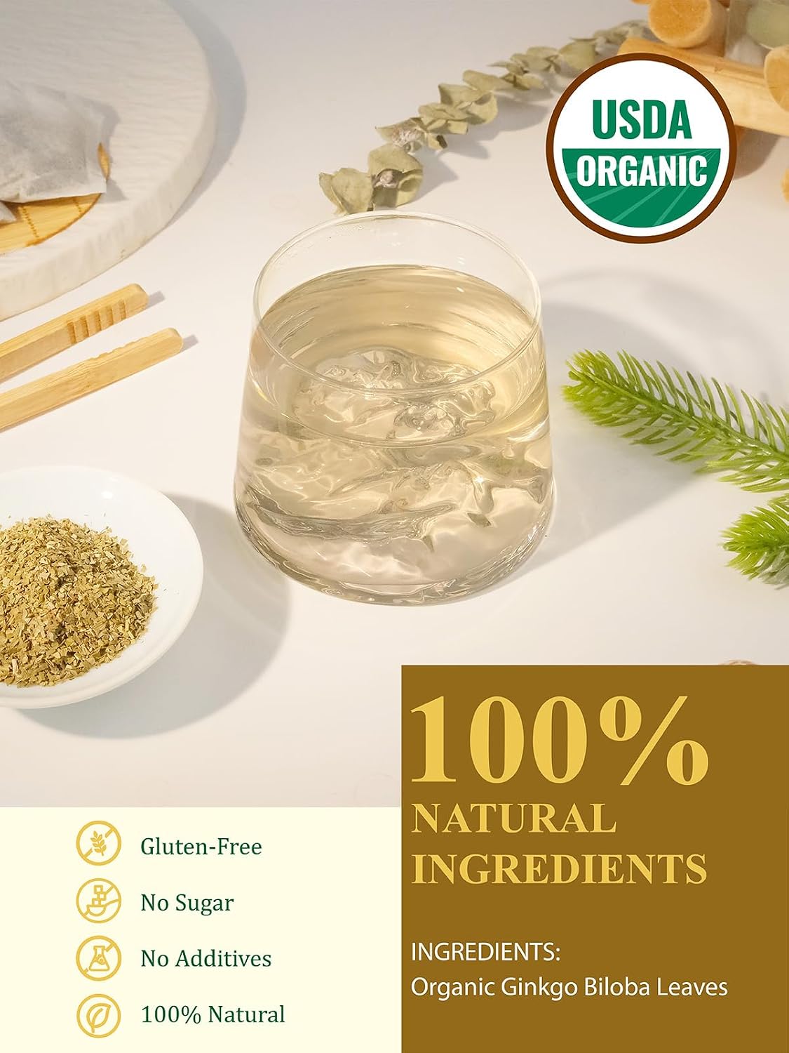 GLDNT Organic Milk Thistle Tea, Natural Organic Milk Thistle Seed Herbal Tea, Mild & Mellow Taste, Caffeine Free, 100 Count