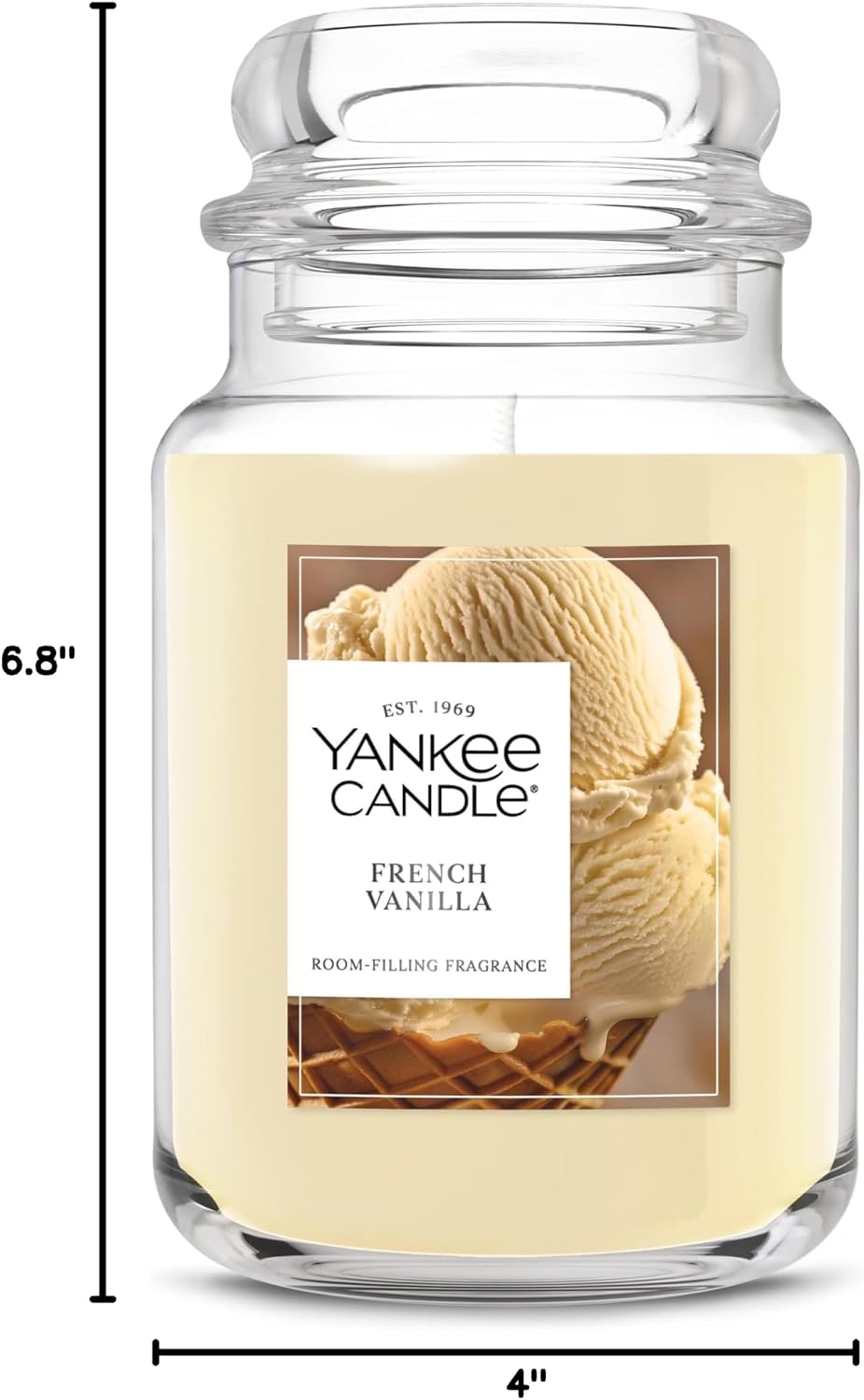 Yankee Candle Vanilla Cupcake, Scented Candle, 22oz Large Jar with up to 150 Hour Burn Time, Giftable, Birthdays