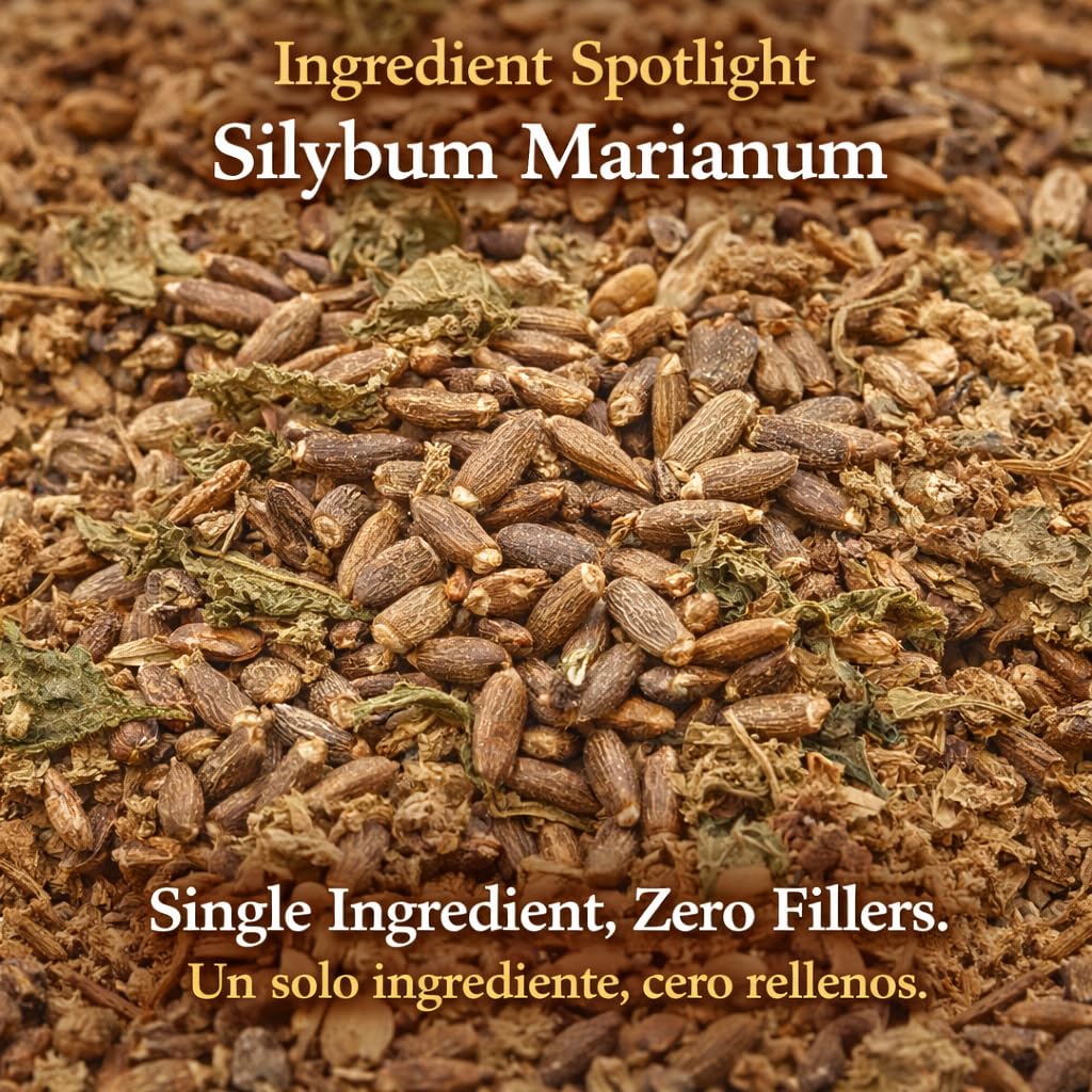 Cardo Mariano Mexican Herbal Tea - 4 oz (113g) - Authentic 100% Natural Milk Thistle Loose Leaf Tea - Wildcrafted, Non-GMO & Caffeine-Free - Traditional Botanical - by BEXPERTSUSA