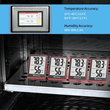 DOQAUS Digital Hygrometer Indoor Thermometer Humidity Meter Room Thermometer with 5s Fast Refresh Accurate Temperature Humidity Monitor for Home, Bedroom, Baby Room, Office, Greenhouse, Cellar (Black)